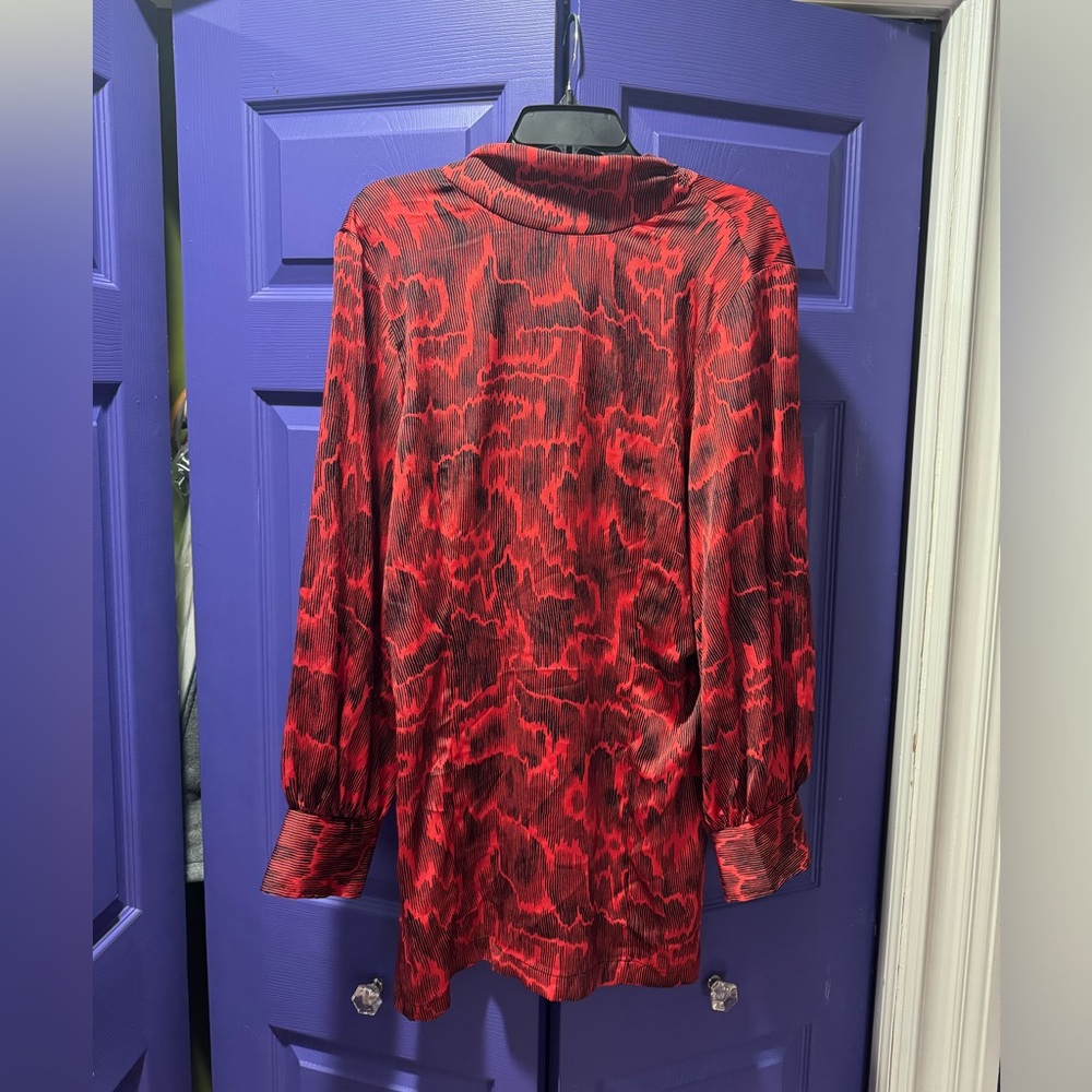 NORDSTROM RED HIGH NECK DRESS brand is open edit